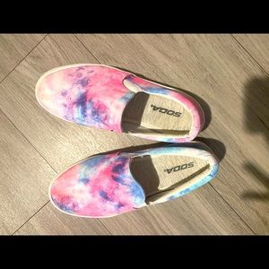 Soda multi color slip ons girls